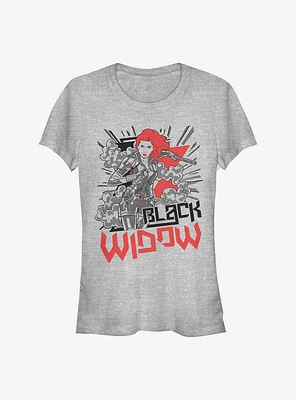 Marvel Black Widow Art Girls T-Shirt