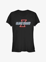 Marvel Black Widow Glow Logo Girls T-Shirt