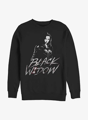 Marvel Black Widow Fierce Pose Crew Sweatshirt