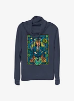 Marvel Loki Stained Glass Window Cowlneck Long-Sleeve Girls Top