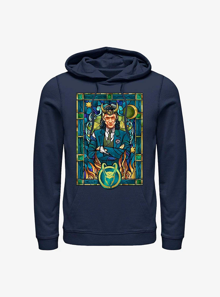 Marvel Loki Stained Glass Window Hoodie