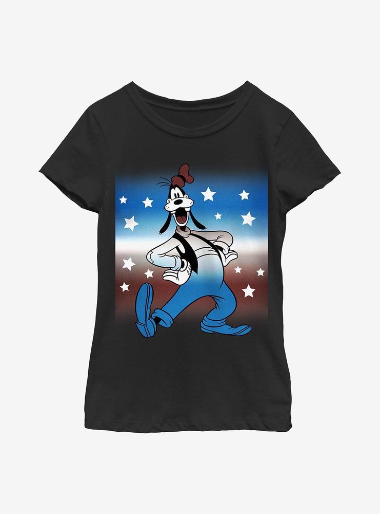 Disney Goofy Patriotic Goof Youth Girls T-Shirt