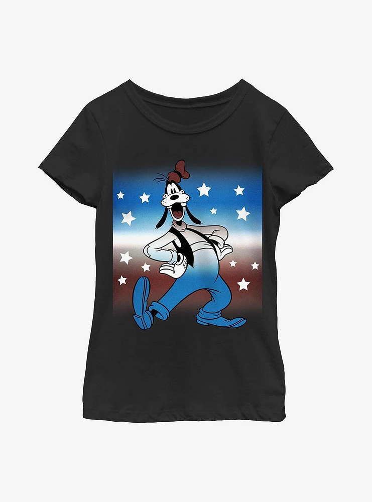 Disney Goofy Patriotic Goof Youth Girls T-Shirt