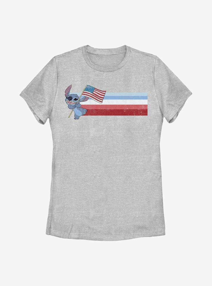 Disney Lilo And Stitch Flag Womens T-Shirt