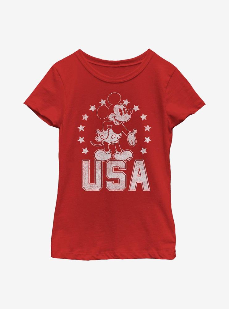 Disney Mickey Mouse USA Youth Girls T-Shirt