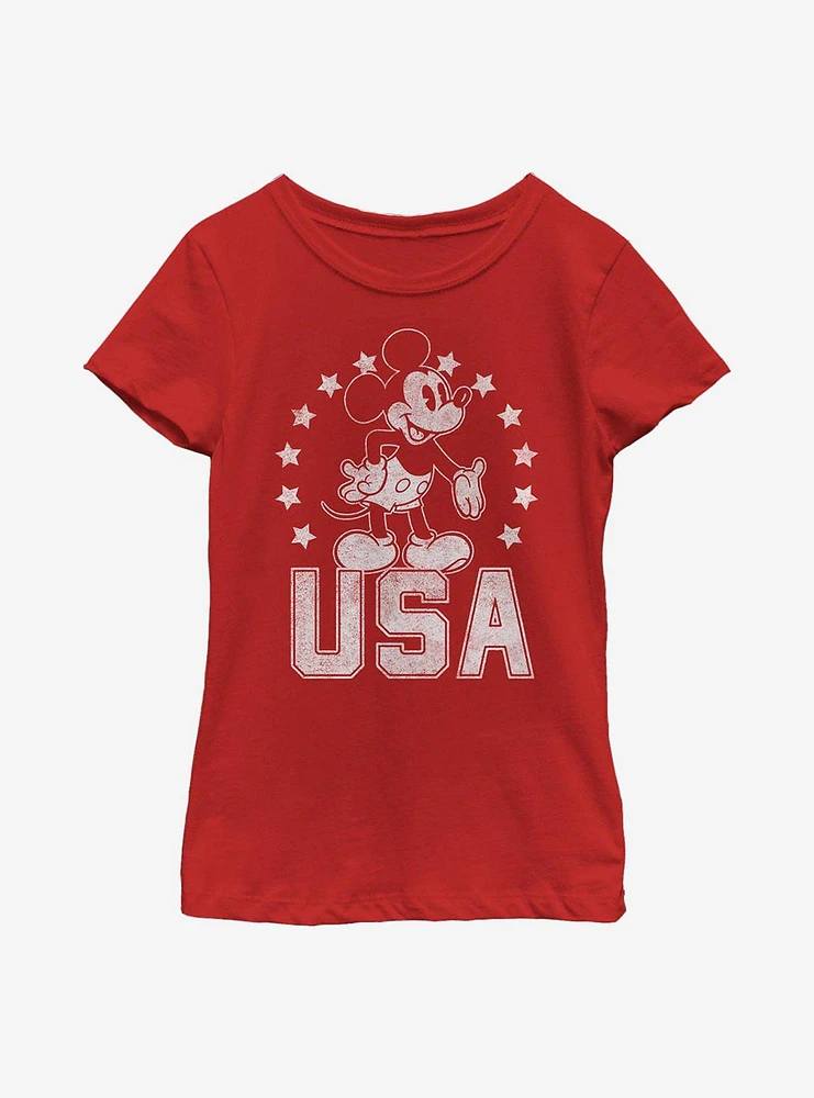 Disney Mickey Mouse USA Youth Girls T-Shirt