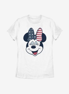 Disney Minnie Mouse American Bow Womens T-Shirt