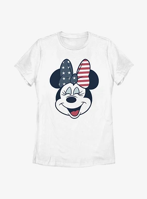 Disney Minnie Mouse American Bow Womens T-Shirt