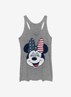 Disney Minnie Mouse American Bow Womens Tank Top