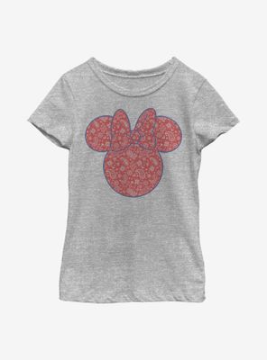 Disney Minnie Mouse Americana Paisley Youth Girls T-Shirt