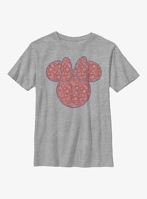 Disney Minnie Mouse Americana Paisley Youth T-Shirt