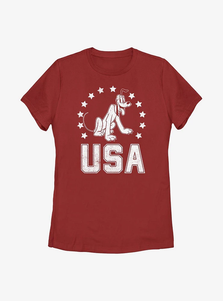 Disney Pluto USA Womens T-Shirt