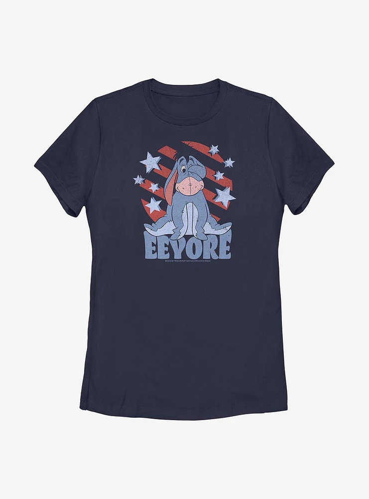 Disney Winnie The Pooh Eeyore Spangled Womens T-Shirt