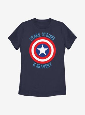 Marvel Avengers Stars Stripes & Bravery Womens T-Shirt
