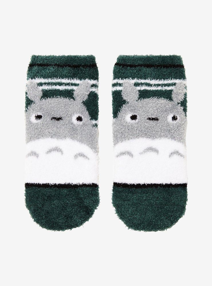 Studio Ghibli My Neighbor Totoro Green Fuzzy No-Show Socks