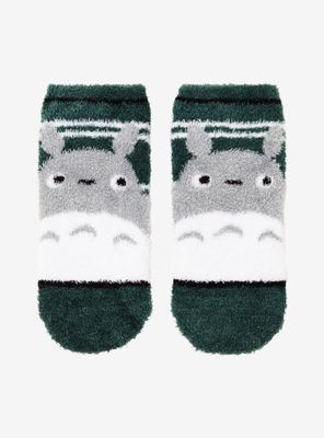 Studio Ghibli My Neighbor Totoro Green Fuzzy No-Show Socks