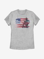 Marvel Captain America Capt Inkflag Womens T-Shirt