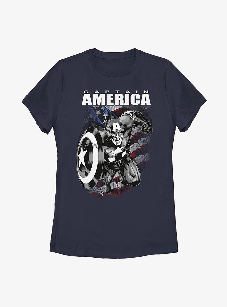 Marvel Captain America Hero Womens T-Shirt