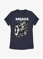 Marvel Captain America Hero Womens T-Shirt