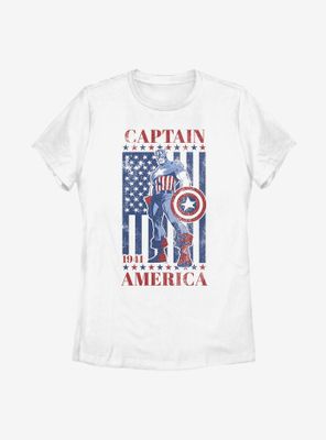 Marvel Captain America Americana Womens T-Shirt