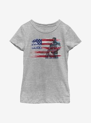 Marvel Captain America Capt Inkflag Youth Girls T-Shirt