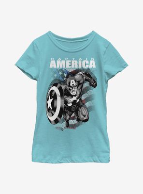Marvel Captain America Hero Youth Girls T-Shirt