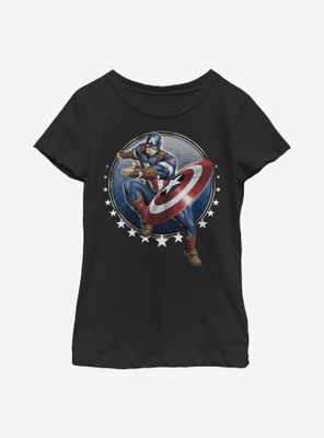 Marvel Captain America Toss Youth Girls T-Shirt