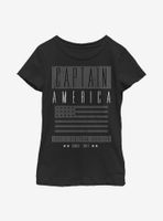 Marvel Captain America Greyout Capt Youth Girls T-Shirt