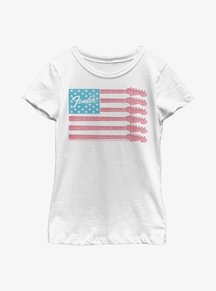 Fender Guitar Flag Youth Girls T-Shirt
