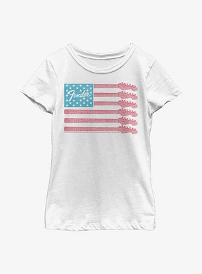 Fender Guitar Flag Youth Girls T-Shirt