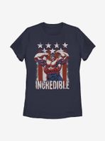 Marvel Hulk Flag Womens T-Shirt