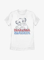 Disney The Lion King Americana Simba Womens T-Shirt