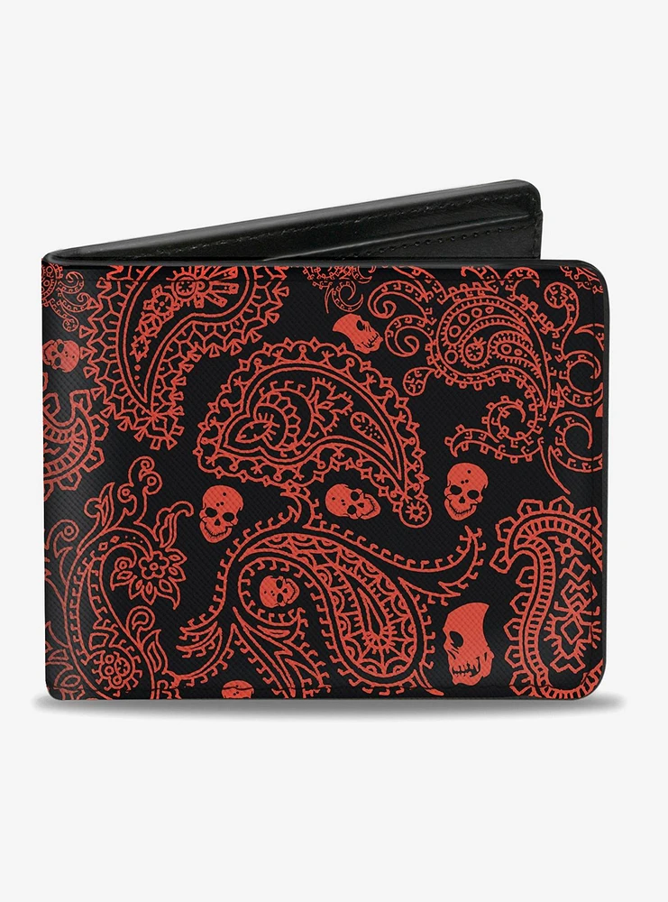 Bandana Skull Print Bifold Wallet