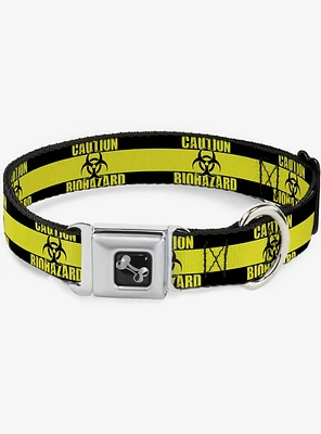 Caution Biohazard Seatbelt Dog Collar