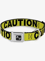 Caution Tape Seatbelt Dog Collar