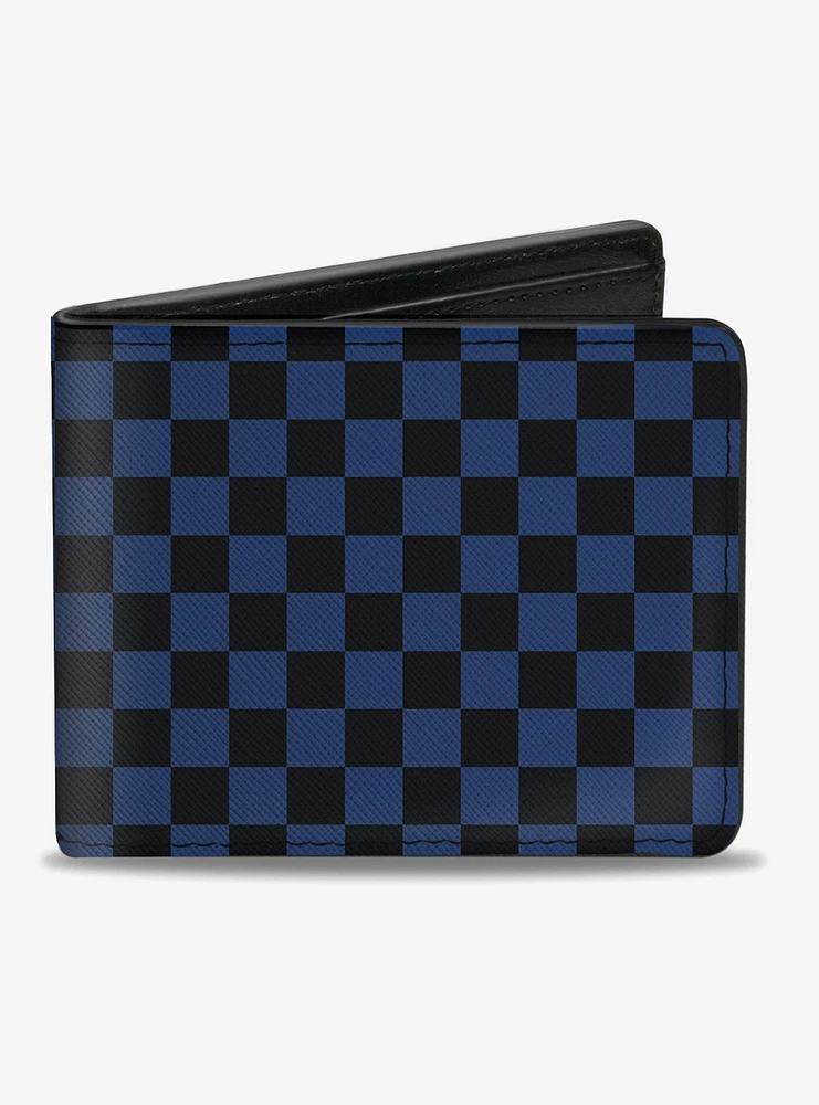 Checker Print Bifold Wallet Royal