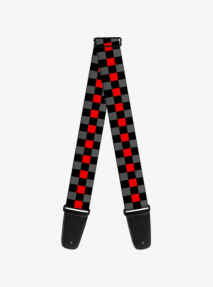 Checker Print Guitar Strap