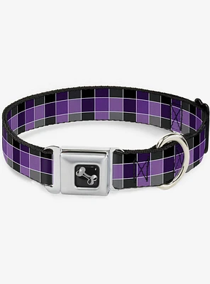 Checker Print Seatbelt Dog Collar Mosaic
