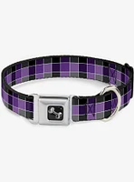 Checker Print Seatbelt Dog Collar Mosaic