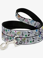 Music Notes Stars Dog Leash