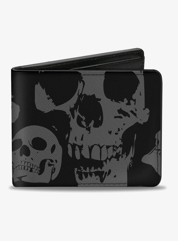 Stacked Skulls Bifold Wallet