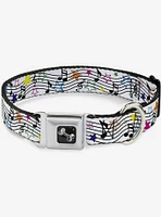 Music Notes Stars Seatbelt Dog Collar