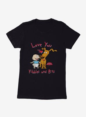 Rugrats Spike And Tommy I Love You To Kibbles Bits Womens T-Shirt