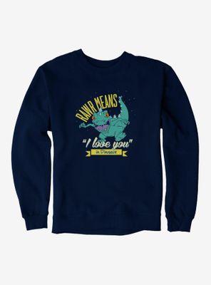 Rugrats Reptar Rawr Means I Love You Dinosaur Sweatshirt