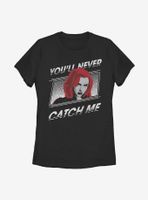 Marvel Black Widow Never Catch Me Womens T-Shirt