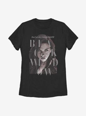 Marvel Black Widow Style Portrait Womens T-Shirt