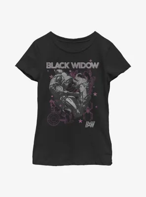 Marvel Black Widow Poster Youth Girls T-Shirt