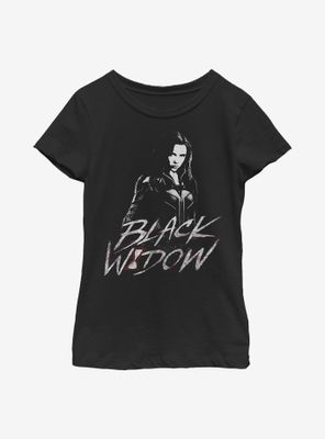 Marvel Black Widow Distress Youth Girls T-Shirt