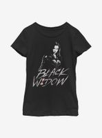 Marvel Black Widow Distress Youth Girls T-Shirt