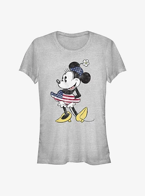 Disney Minnie Mouse Vintage U.S. Flag Girls T-Shirt